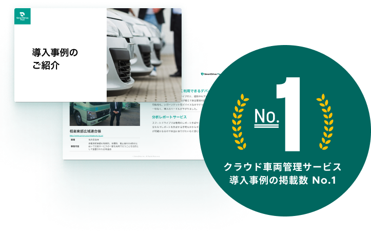クラウド車両管理サービス 導入事例の掲載数 No.1