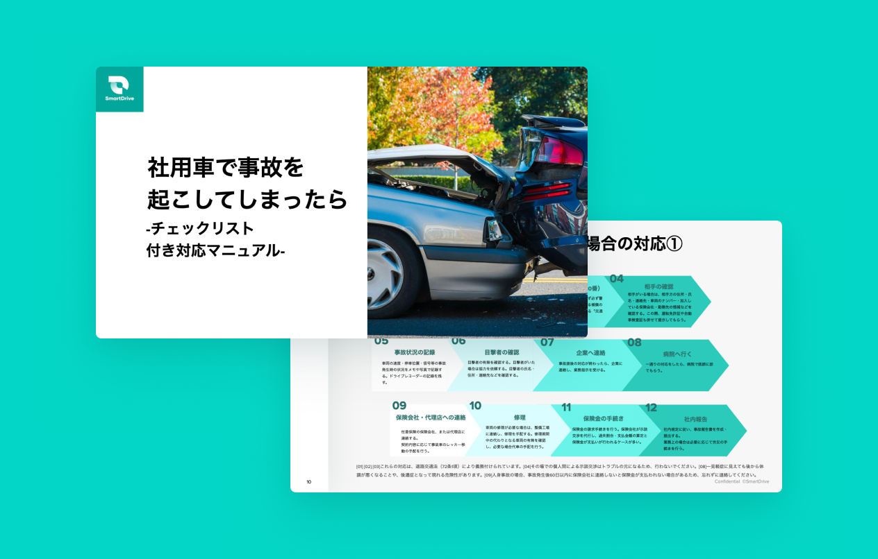 社用車で事故を起こしてしまったら -チェックリスト付き対応マニュアル-