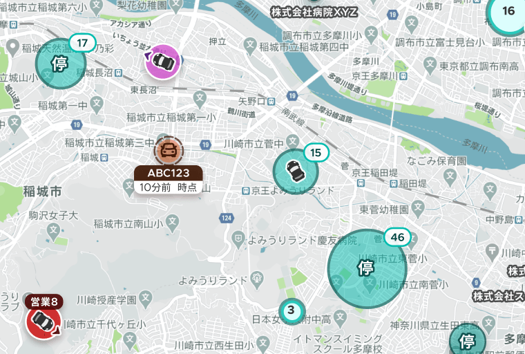 リアルタイムでの車両位置把握により、緊急の搬入出へも効率的なアサインが可能になります